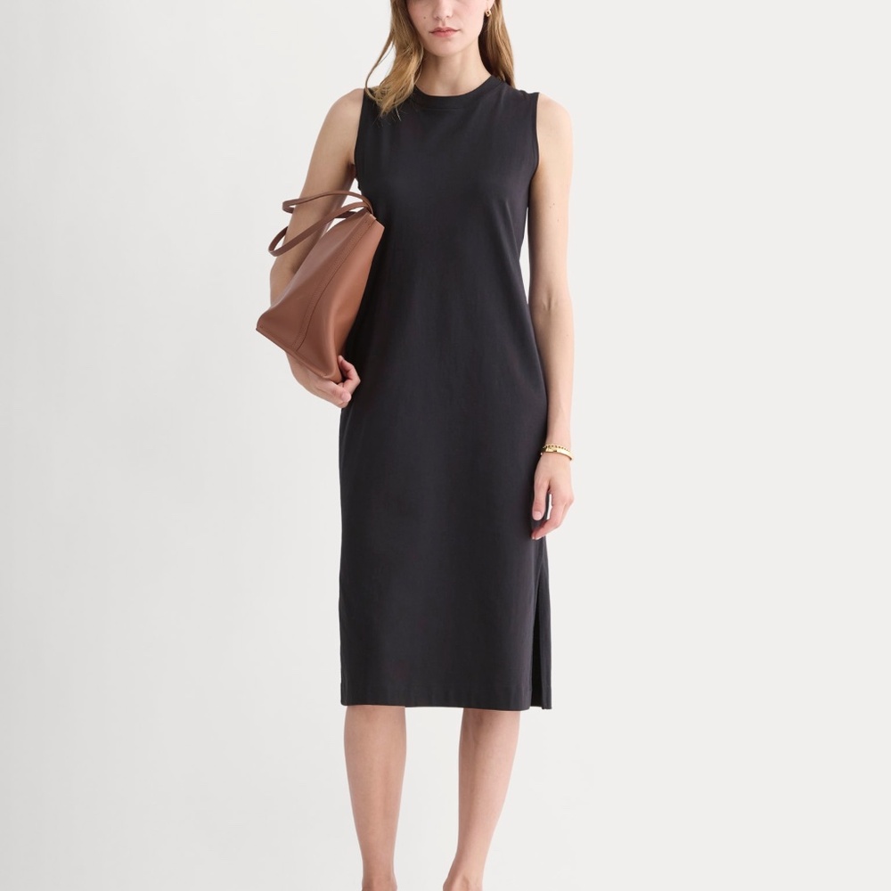 Everlane Women's Weekend Tank Dress in Black, Size Medium, Cotton